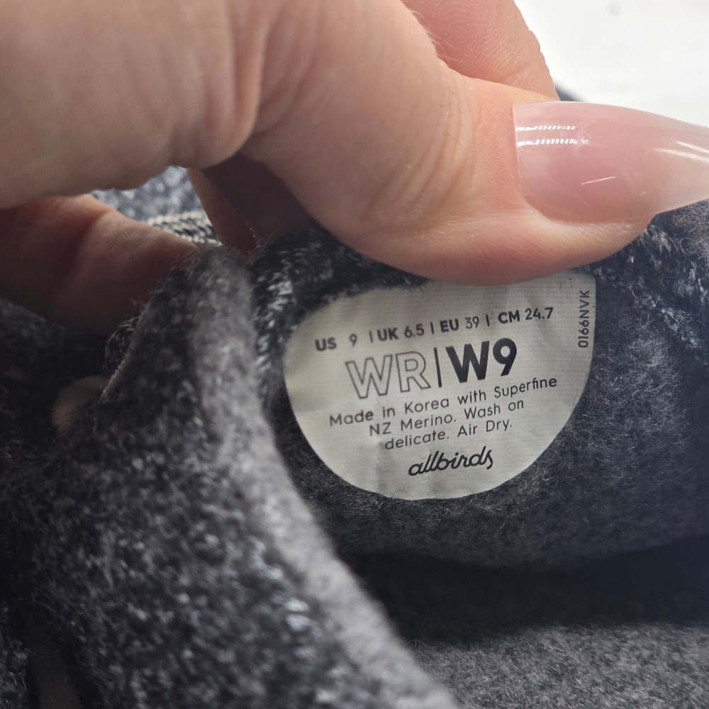Allbirds Wool Runners Sneakers Women 9 Charcoal Grey Merino Wool Sustainable Eco - Picture 8 of 8
